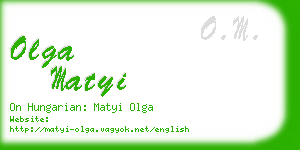 olga matyi business card